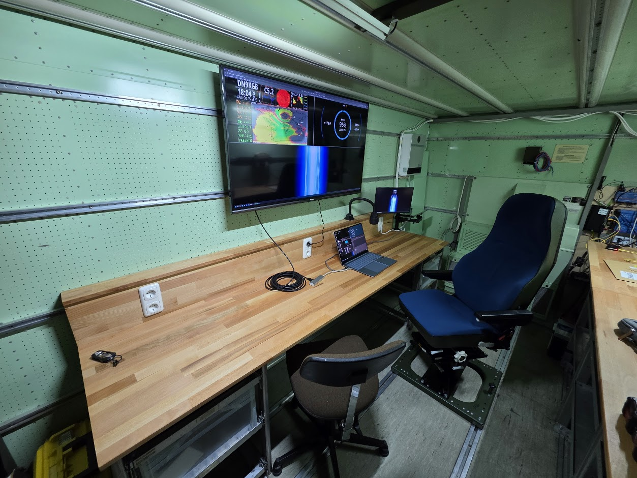 Funkplatz mit TV und Deckenlicht